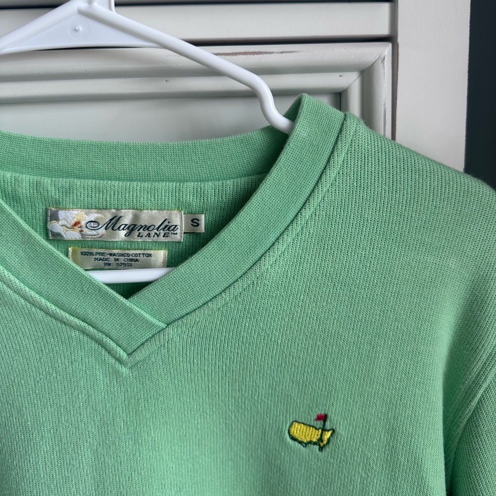 Magnolia Masters Green V-Neck Sweater